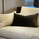 Amsterdam Velvet Rectangular Cushion | Nori Green