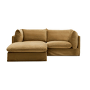 Apollo 2 Seater Chaise Sofa | Sand Velvet