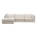 Apollo 3 Seater Chaise Sofa | Warm Ivory