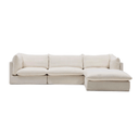 Apollo 3 Seater Chaise Sofa | Warm Ivory