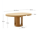 Artemis Round Extension Dining Table | Oak