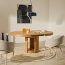 Artemis Round Extension Dining Table | Oak