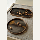 Bronze Organic Oblong Glass Tray | XS