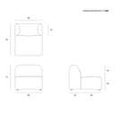 Bulky Modular Sofa | Armless