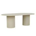 Benjamin Ripple Oval Dining Table | Putty
