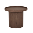 Classique Pedestal Side Table | Smoked Ash