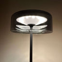 Crystal LED Rechargeable Table Lamp | Black