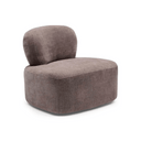 Fiore Swivel Armchair | Brown Mauve