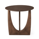 Geometric Side Table | Teak Brown