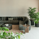 Geometric Side Table | Teak Brown