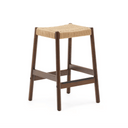 Halden Backless Bench Barstool | Walnut Brown