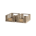Linear Collapsible Crate | Taupe