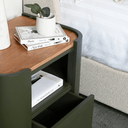 Lola Bedside | Olive Green