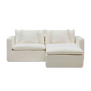 Moko 2 Seater Chaise Sofa | Snow