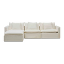 Moko 3 Seater Chaise Sofa | Snow