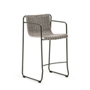 Mori Patio Bench Barstool | Ecru