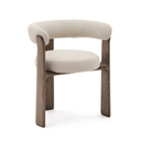 Notting Dining Chair | Ivory / Walnut Brown