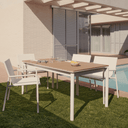 Noosa Extension Patio Dining Table | White