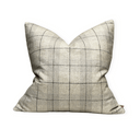 Sky Fall Plaid Cushion | Fog Grey