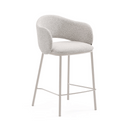 Steels Bench Barstool | Dove Grey Chenille