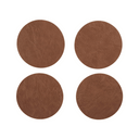 Troja Faux Leather Coaster Set | Tan