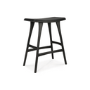 Osso Bench Barstool | Black w Black Leather