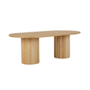 Benjamin Ripple Oval Dining Table | Natural Ash