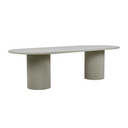 Benjamin Ripple Oval Dining Table | Putty