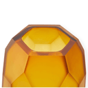 Facet Etched Glass Vase | Citrine