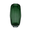 Facet Polished Glass Vase | Emerald