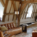 Geometric Side Table | Black Oak