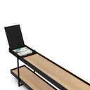 Tray Storage Low Bookshelf | Black