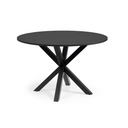 Vega Round Dining Table | Black Top / Black Legs