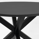 Vega Round Dining Table | Black Top / Black Legs