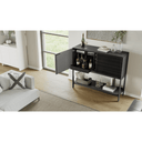 Corridor 5621SV Bar Cabinet | Charcoal Stained Ash