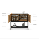 Corridor 5621SV Bar Cabinet | Charcoal Stained Ash