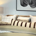 Huxley Long Cushion | Natural / Chocolate