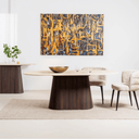 Varmdo Oblong Dining Table | Travertine