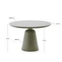 Kos Round Patio Dining Table | Ceramic