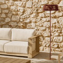 Aldet Patio Solar Floor Lamp | Terracotta