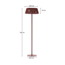 Aldet Patio Solar Floor Lamp | Terracotta