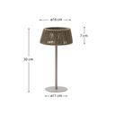Aldet Patio Solar Table Lamp | Beige