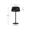 Aldet Patio Solar Table Lamp | Black