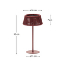 Aldet Patio Solar Table Lamp | Terracotta