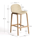 Alipa Bar Height Patio Barstool | Ecru