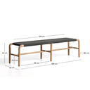 Alipa Patio Bench Seat | Dark Grey