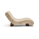 Ally Lounger | Sand Faux Fur
