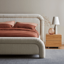 Almos Chubby Bed | Ivory Boucle
