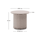 Amaya Patio Side Table | Taupe
