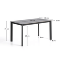 Anafi Dining Table | Graphite